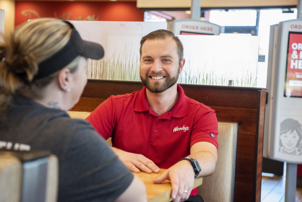 A modern Wendy's restaurant storefront in Utah operated by Barbarosa Foods, showcasing local fast-food excellence.